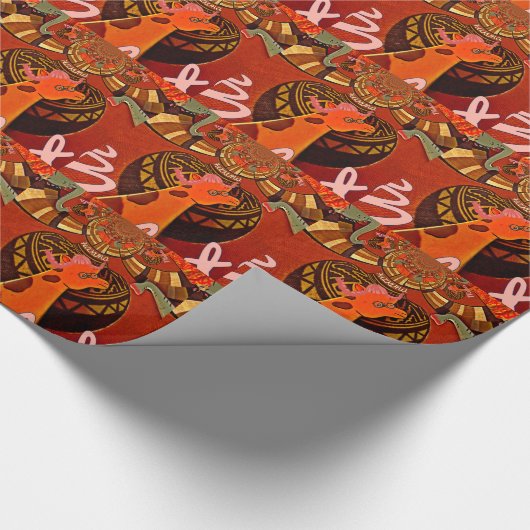 Papier Cadeau Beautiful Amazing Giraffe love safari (Coin)