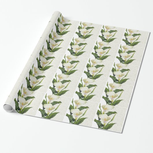 Papier Cadeau Beautiful Calla (Déroulé)