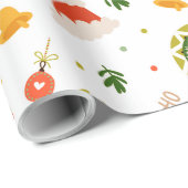 Papier Cadeau Beautiful Christmas Pattern     (Coin rond)