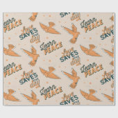 Papier Cadeau Beautiful Dove Peace Animal Pattern Cute Summer (Plat)