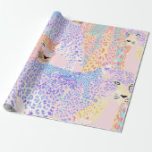 Papier Cadeau Beautiful Leopard Seamless Pattern illustration Ar (Déroulé)