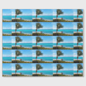 Papier Cadeau Beautiful Tropical Beach Breezy Palm Tree Pattern (Plat)