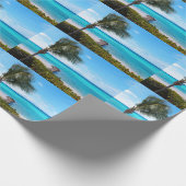Papier Cadeau Beautiful Tropical Beach Breezy Palm Tree Pattern (Coin)