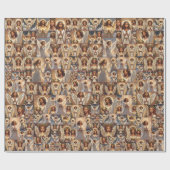 Papier Cadeau Beaux anges de Noël (Plat)