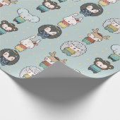 Papier Cadeau Beaux animaux d'hiver (Coin)