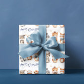 Papier Cadeau Beaux Animaux D'Hiver Fa La Joyeuse Noël