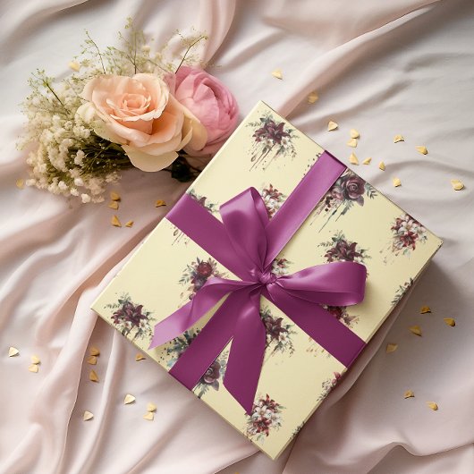 Papier Cadeau Beaux Bouquets