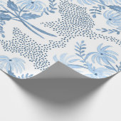 Papier Cadeau Beaux bouquets bleus (Coin)