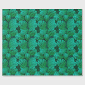 Papier Cadeau Beaux Feuilles verts tropicaux (Plat)