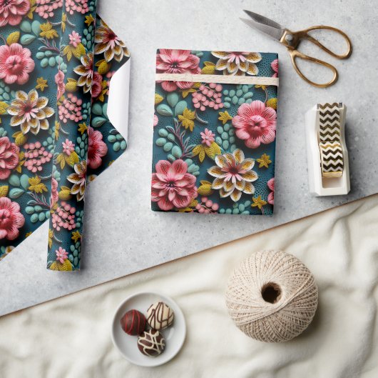 Papier Cadeau Beaux Floraux (Artisanat)