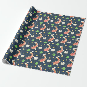 Papier Cadeau Beaux Koi Rouges