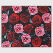 Papier Cadeau Beaux Roses en fleurs (Plat)
