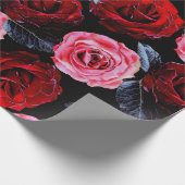 Papier Cadeau Beaux Roses en fleurs (Coin)