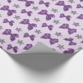 Papier Cadeau Beaux rubans de satin violet (Coin)