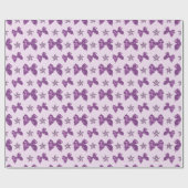 Papier Cadeau Beaux rubans de satin violet (Plat)