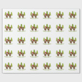 Papier Cadeau Beaver-y Joyeux ! Beavers de Noël (Plat)