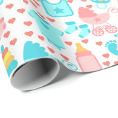 Papier Cadeau Bébé (Coin rond)