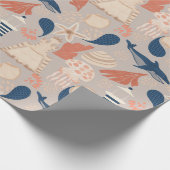 Papier Cadeau Bébé à bord Baby shower nautique (Coin)