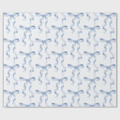 Papier Cadeau Bébé à ruban bleu ou Baby Shower, Fête d'anniversa (Plat)