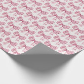 Papier Cadeau Bébé à ruban rose ou Baby Shower, fête d'anniversa (Coin)