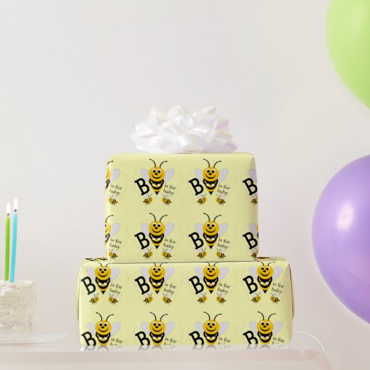 Papier Cadeau Bébé abeille (Cadeaux de fête)