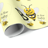 Papier Cadeau Bébé abeille (Coin rond)