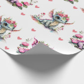 Papier Cadeau Bébé adorable Dragons & Coeurs sur la Saint-Valent (Coin)