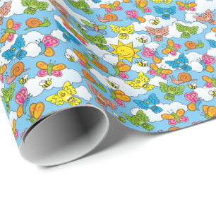 Papier Cadeau Bébé Animaux Arrière - plan