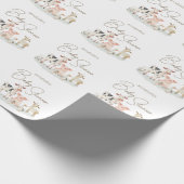 Papier Cadeau Bébé Animaux de ferme mignonne thème de campagne (Coin)