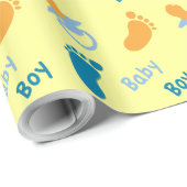 Papier Cadeau Bébé - baby shower (Coin rond)