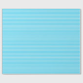 Papier Cadeau Bébé blanc et bleu classique rayures romantiques (Plat)