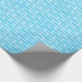 Papier Cadeau Bébé Bleu briques (Coin)