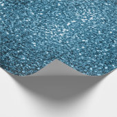 Papier Cadeau Bébé bleu clair faux parties scintillant scintille (Coin)