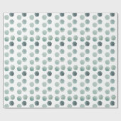 Papier Cadeau Bébé bleu mou Gris d'éléphant Empreintes Aquarelle (Plat)