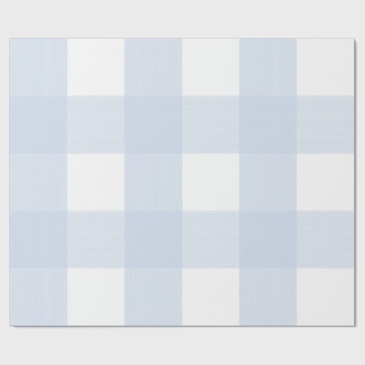Papier Cadeau Bébé bleu Plaid (Plat)