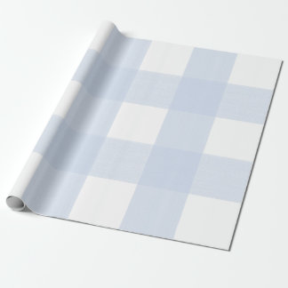Papier Cadeau Bébé bleu Plaid