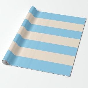 Papier Cadeau Bébé Bleu rayures