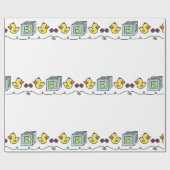 Papier Cadeau Bébé Canards (Plat)