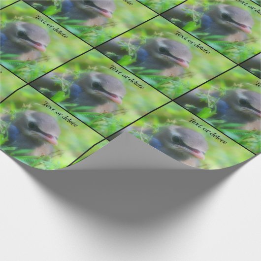 Papier Cadeau Bébé Cèdre cire Oiseau Nature Personnalisée (Coin)