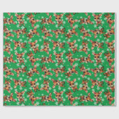 Papier Cadeau Bébé cerf, pie, chien, renne 🦌 🎄 Flamme de neige (Plat)