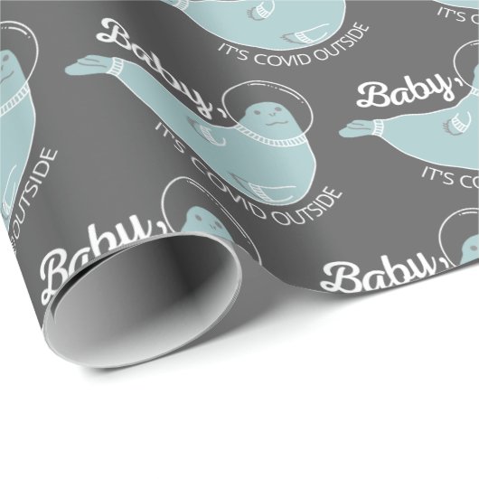 Papier Cadeau Bébé C'est couvert à l'extérieur du papier d'envel (Coin rond)