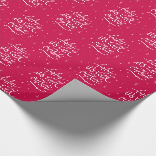 Papier Cadeau Bébé c'est extérieur froid (Coin)
