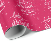 Papier Cadeau Bébé c'est extérieur froid (Coin rond)