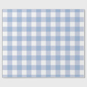 Papier Cadeau Bébé clair Bleu Buffle Plaid (Plat)