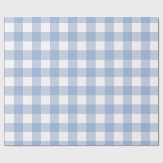 Papier Cadeau Bébé clair Bleu Buffle Plaid (Plat)