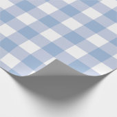 Papier Cadeau Bébé clair Bleu Buffle Plaid (Coin)