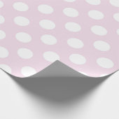 Papier Cadeau Bébé clair rose et blanc Pois fête d'anniversaire (Coin)