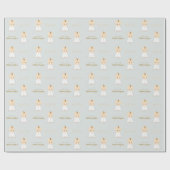 Papier Cadeau Bébé de baptême (Plat)