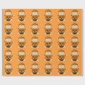 Papier Cadeau Bébé de citrouille (Plat)