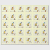 Papier Cadeau Bébé de concepteur de la livraison de cigogne (Plat)